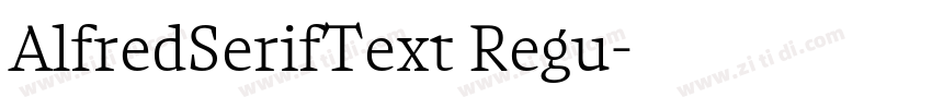 AlfredSerifText Regu字体转换